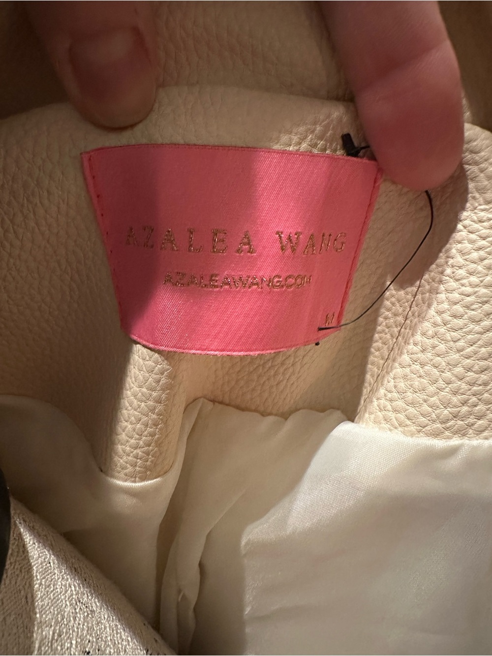 Azalea Wang Studded Cream Leather Moto Jacket — NWOT - Picture 11 of 14